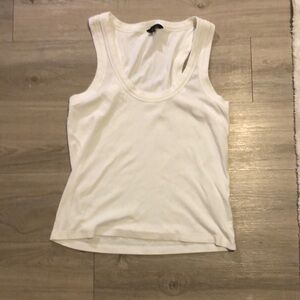 Banana Republic White Ribbed Tank too xl extra large